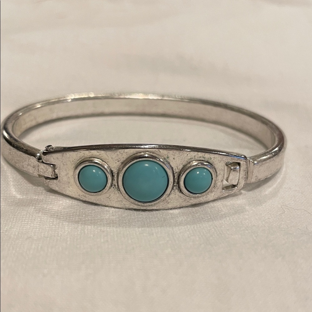 Lucky Brand Silver Bracelet with Blue Accents